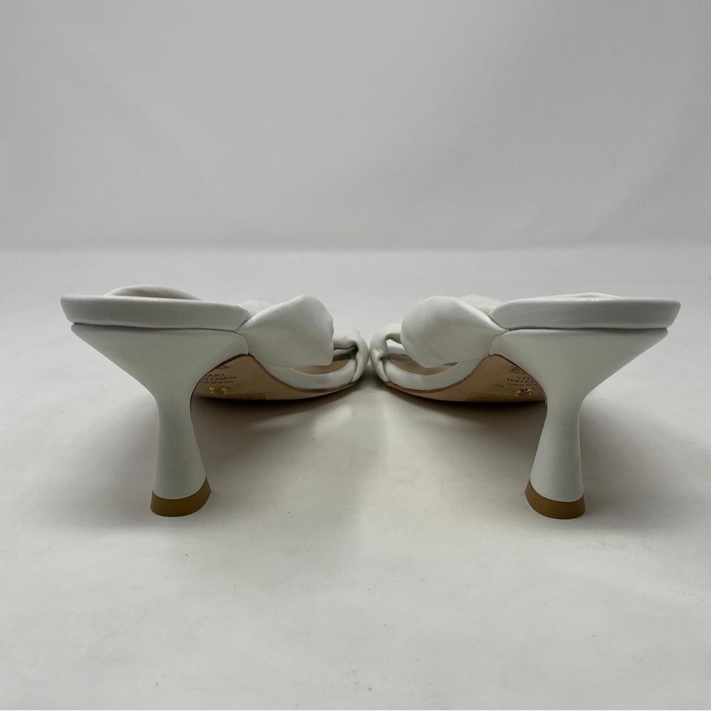 Stuart Weitzman Playa 75 Knot Sandal in White Leather - NWT - Picture 8 of 16